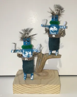 "Fancy Dancers" Handmade Kachinas, 6"