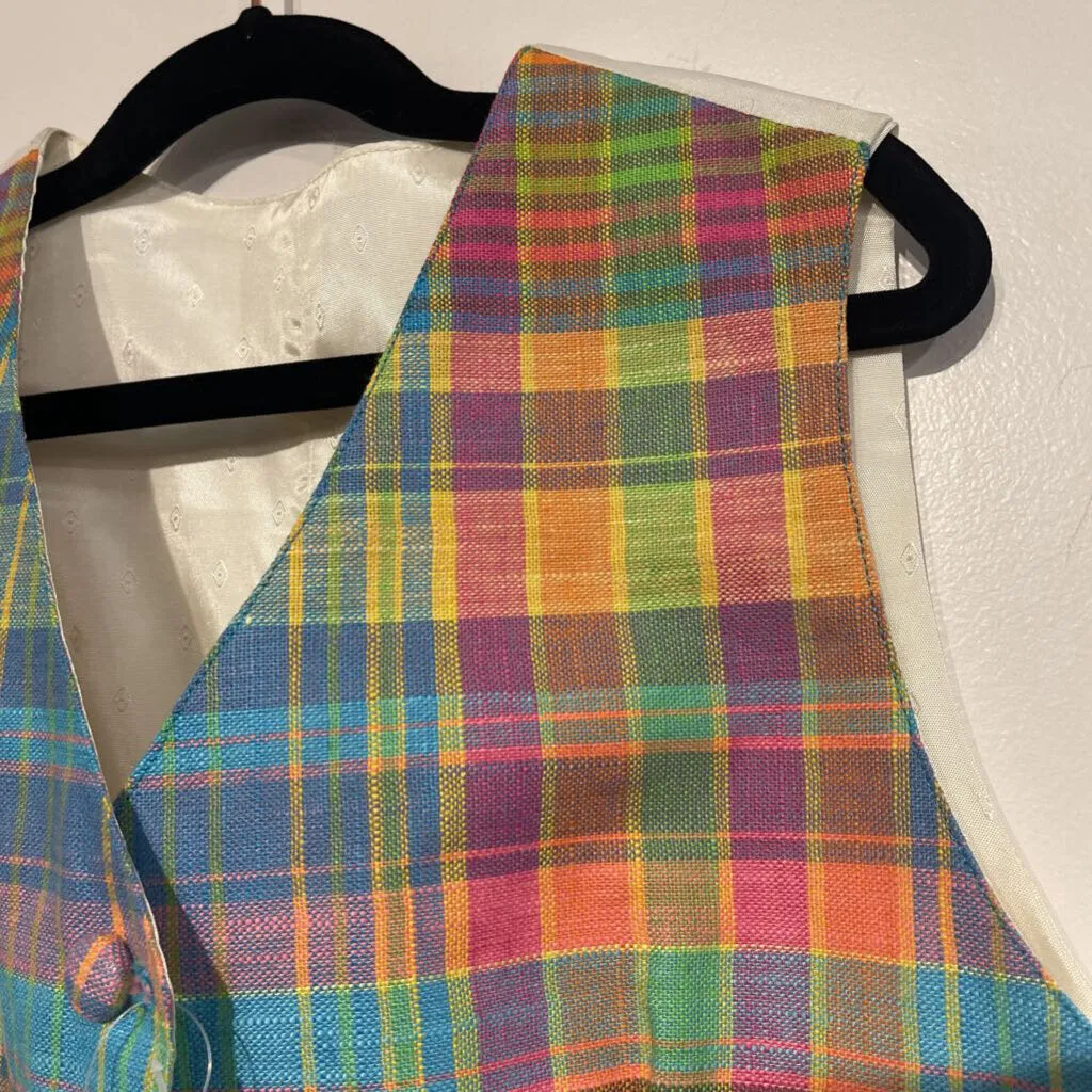 Rainbow Checkered Vest