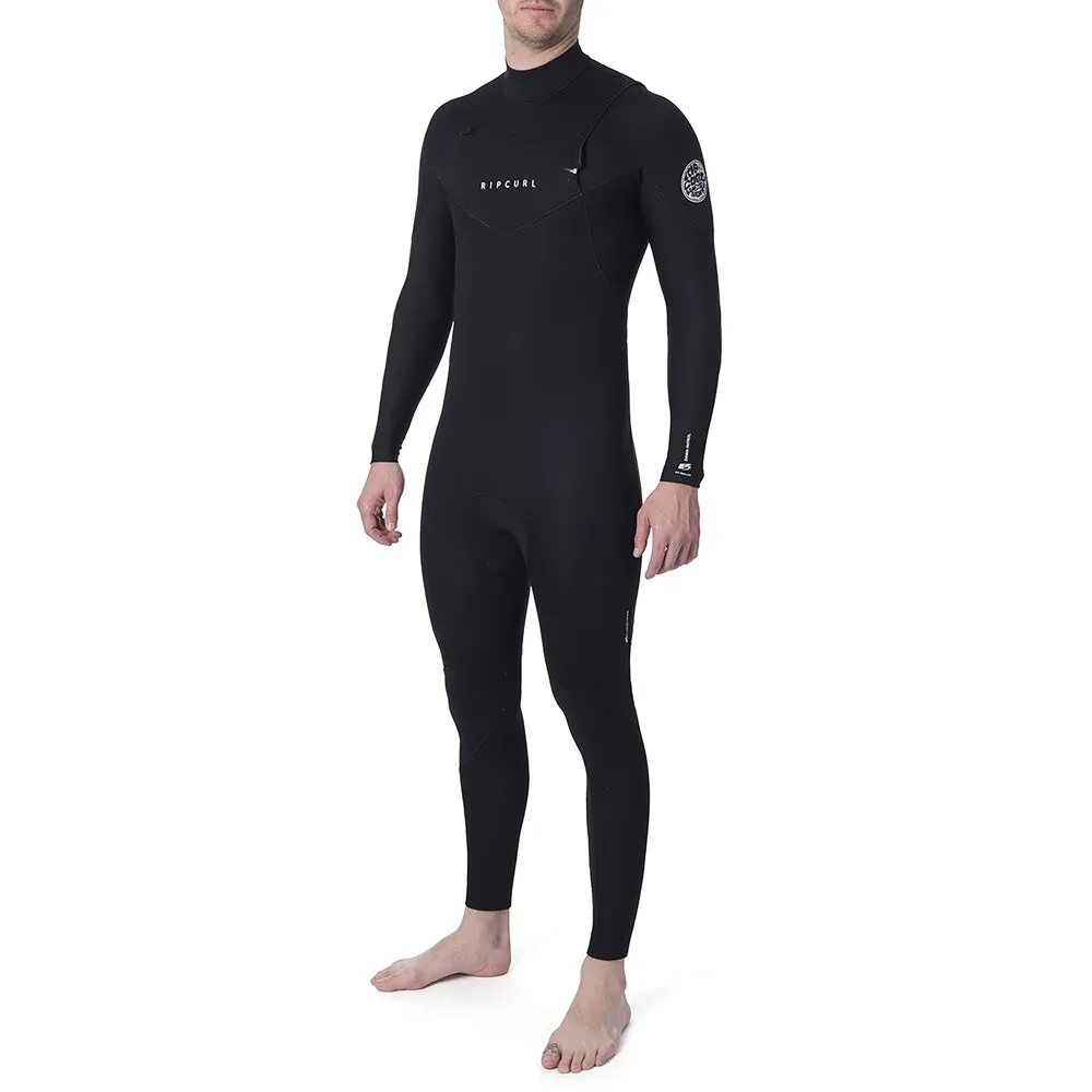 Rip Curl Dawn Patrol Performance 4/3mm Chest Zip Wetsuit - Black