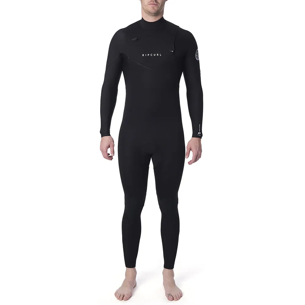 Rip Curl Dawn Patrol Performance 4/3mm Chest Zip Wetsuit - Black
