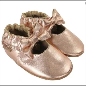 Robeez Rosie Moccasin Rose Gold Soft Soles