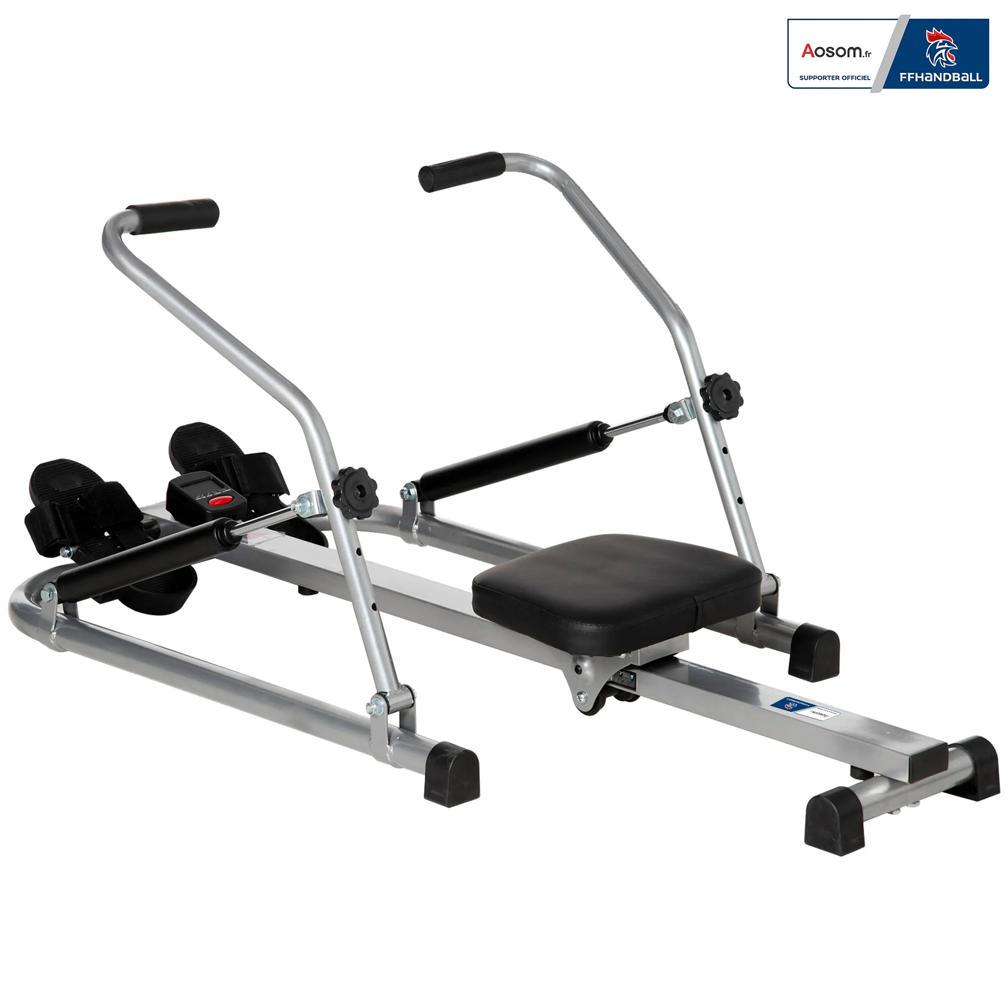 Rootz Foldable Home Trainer - Exercise Bike - Fitness Machine - 3-Level Resistance - LCD Display - Steel Frame - 129cm x 70cm x 70cm