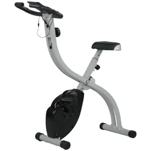Rootz Foldable Home Trainer - Fitness Bike - Indoor Bicycle - 8-Level Magnetic Resistance - LCD Screen - 97cm x 43cm x 110cm