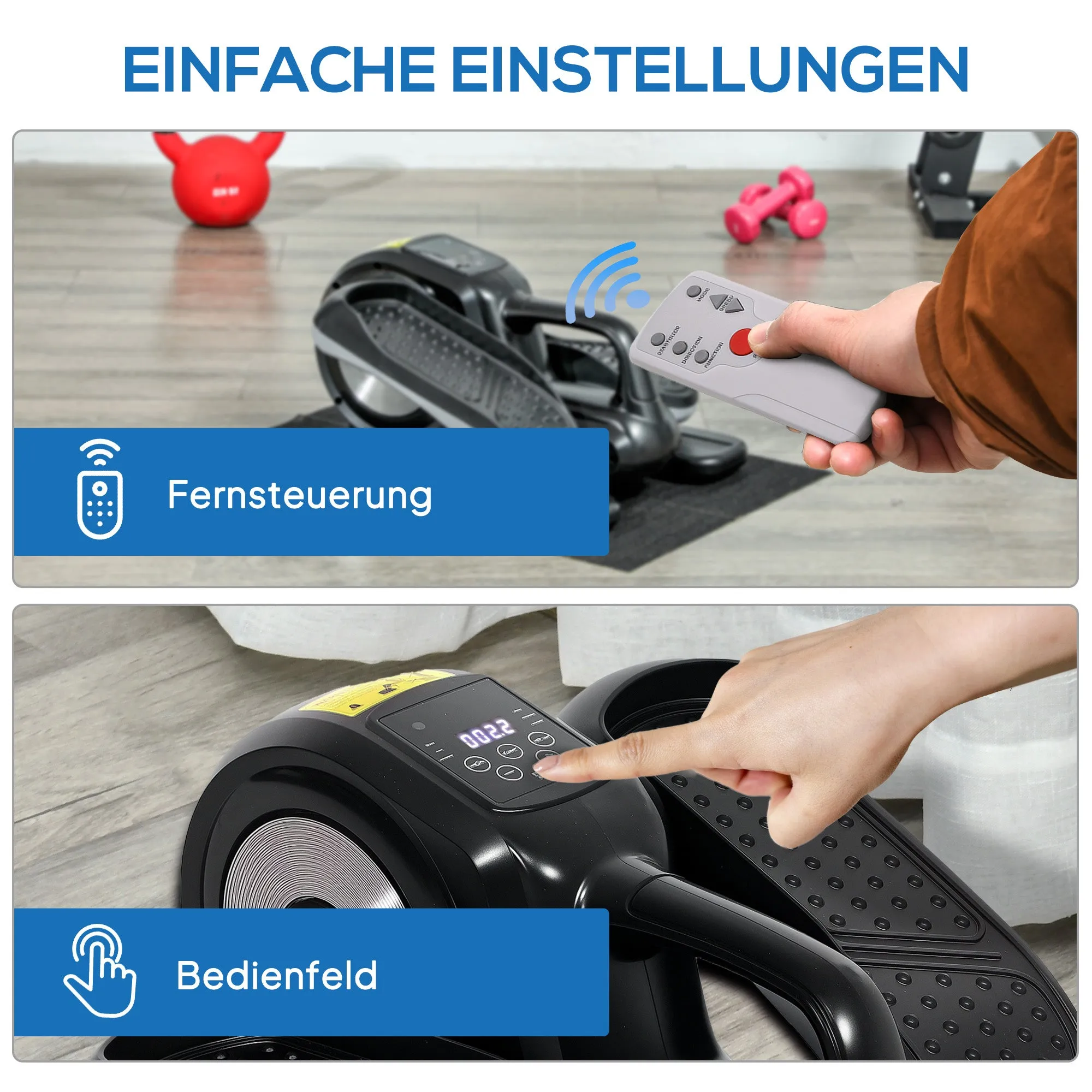 Rootz Mini-Ellipentrainer - Foot Coach - Handy Pedal Trainer - Injury Prevention - 45cm x 38cm x 25cm