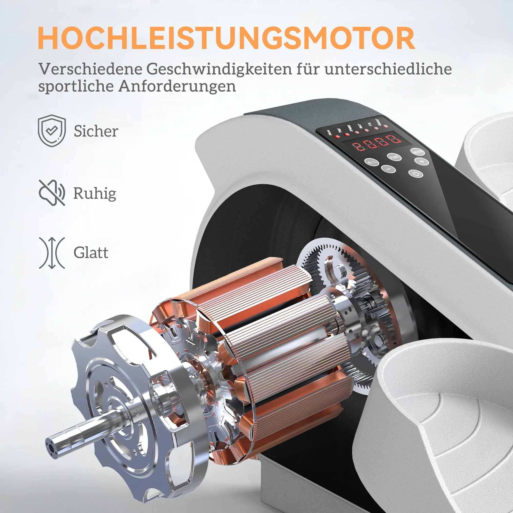 Rootz Mini-EllipStrainer - Seat Pedal Trainer - Compact Elliptical - 10 Speed Levels - LCD Remote - 45cm x 42cm x 27cm