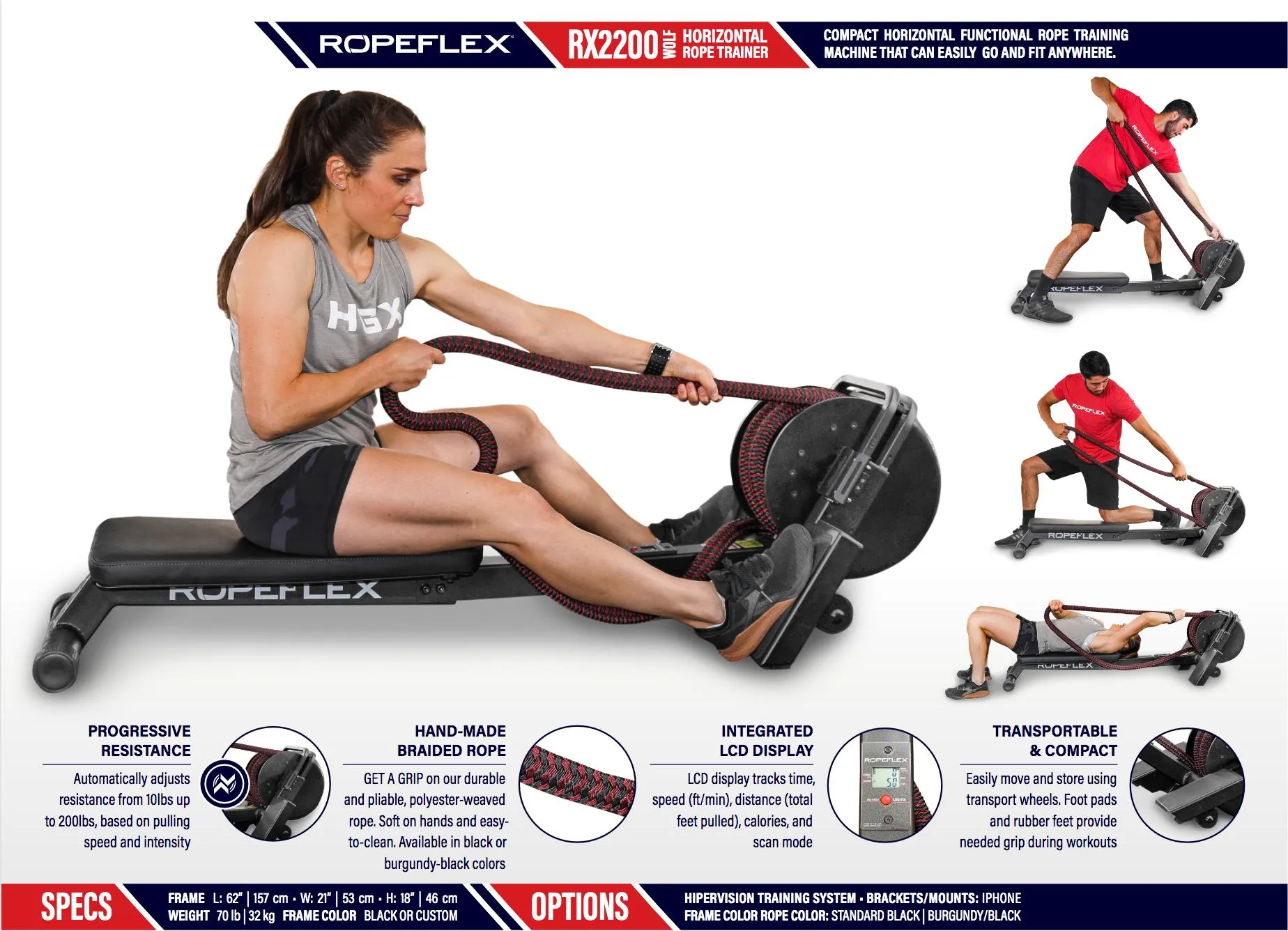 Ropeflex RX2200 Wolf Rope Pull Machine