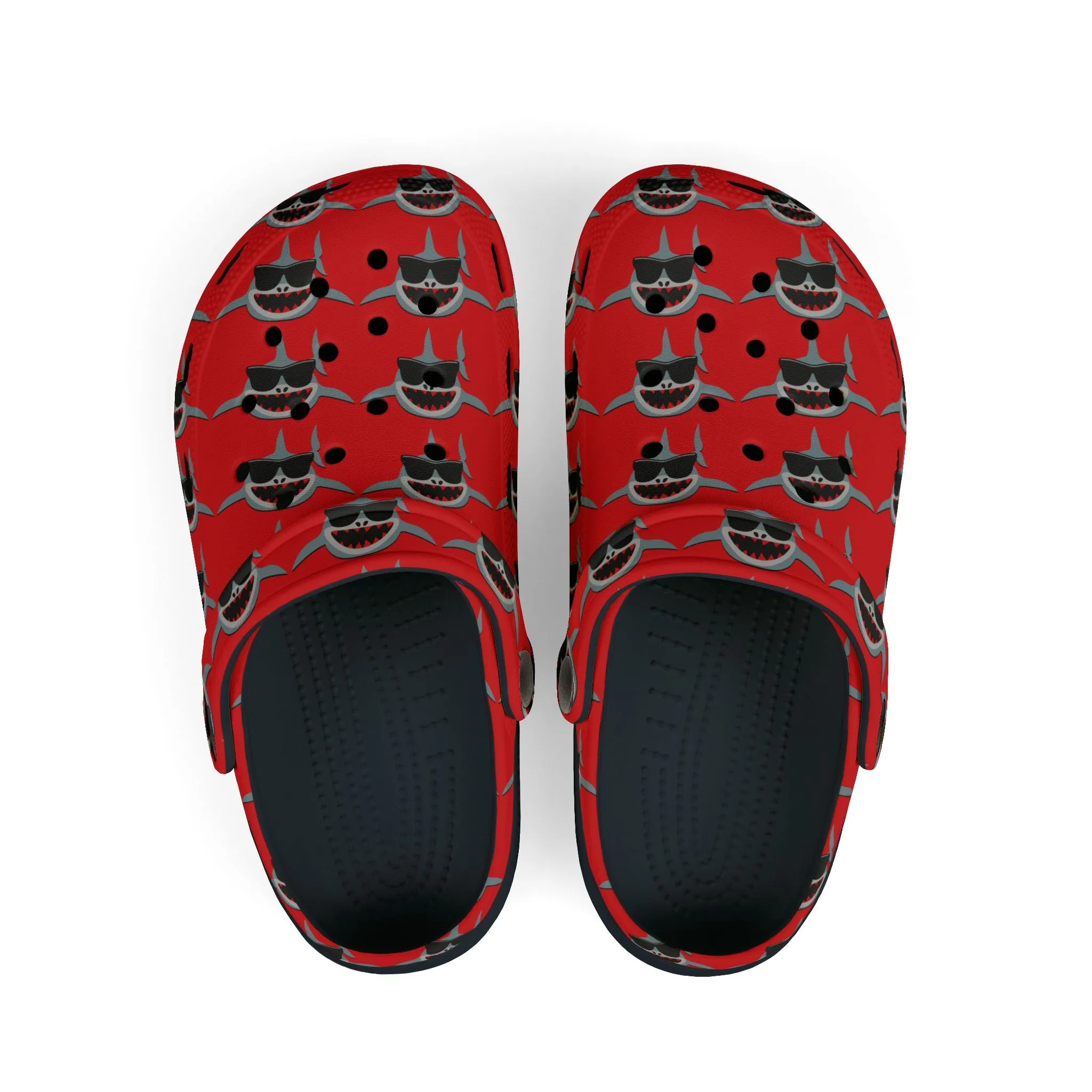 SHARKS! Summer or Pool Time Foam Crocs for Kids