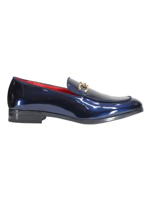 SHINY GOLD BUCKLE LOAFER