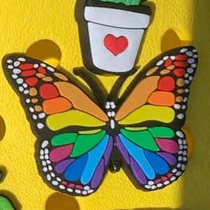 SHOE CHARMS - RAINBOW BUTTERFLY