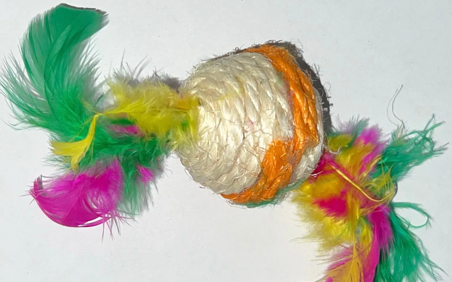 Sisal Cat Toy Balls with Feather