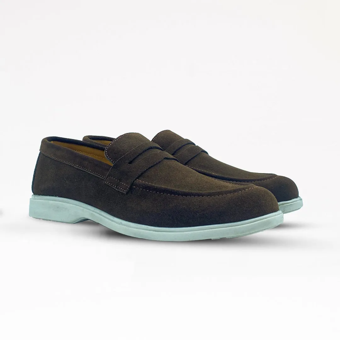 Suede Loafers Classic | Suede Loafer Shoes (Dark Brown)
