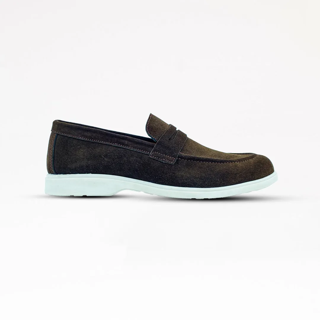 Suede Loafers Classic | Suede Loafer Shoes (Dark Brown)
