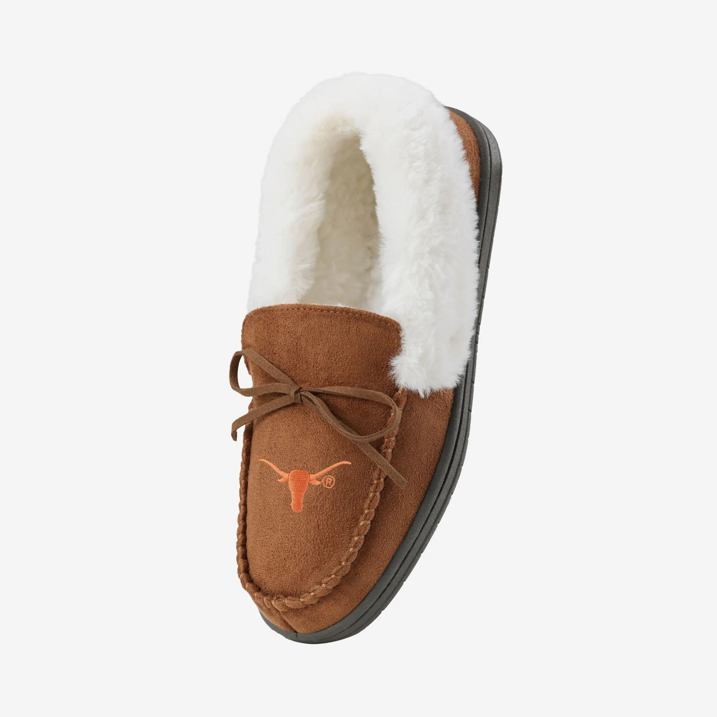 Texas Longhorns Womens Tan Moccasin Slipper