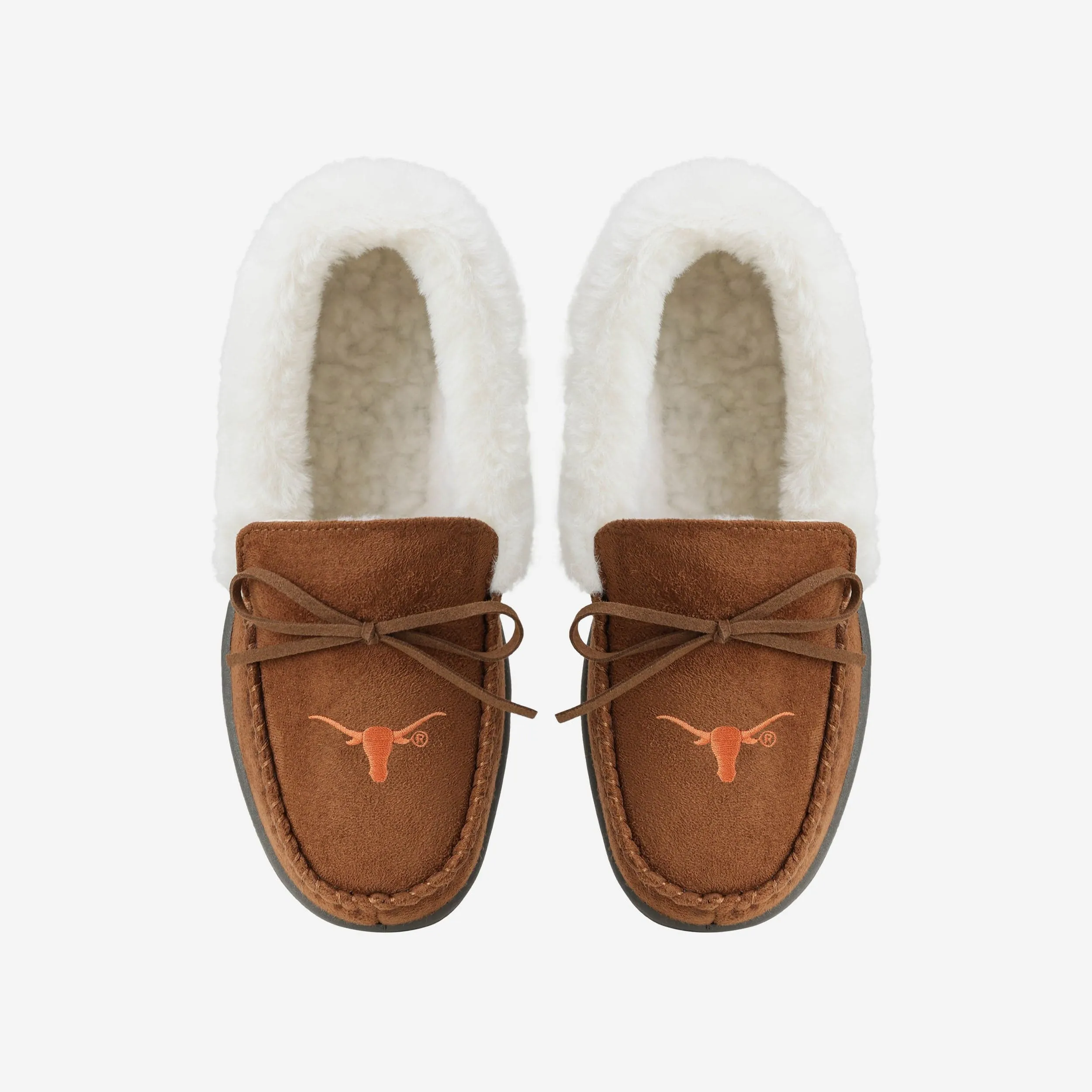 Texas Longhorns Womens Tan Moccasin Slipper