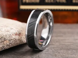 The Slice | Black Wedding Ring for Men