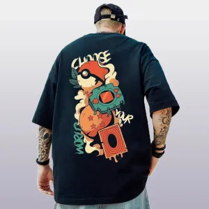 Trendy Brand Anime Hip-hop Loose T-shirt