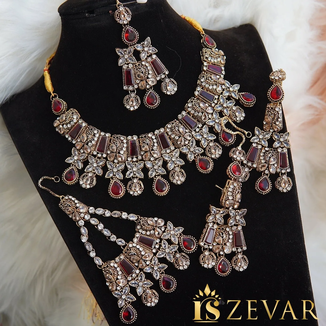 Turkish Semi-Precious Necklace Bride Set