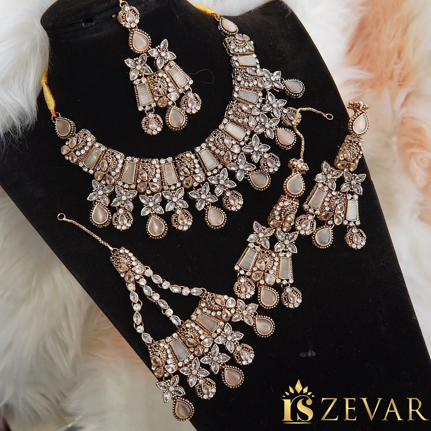 Turkish Semi-Precious Necklace Bride Set