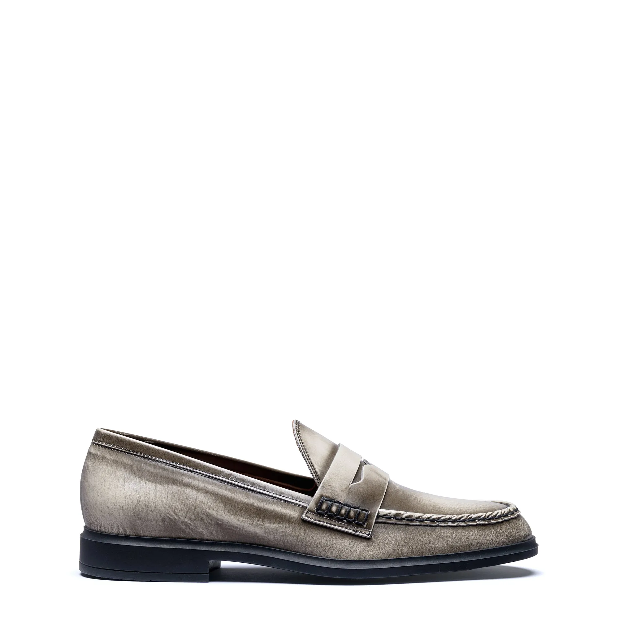 Vendôme Blandine cream spazzolato leather loafers