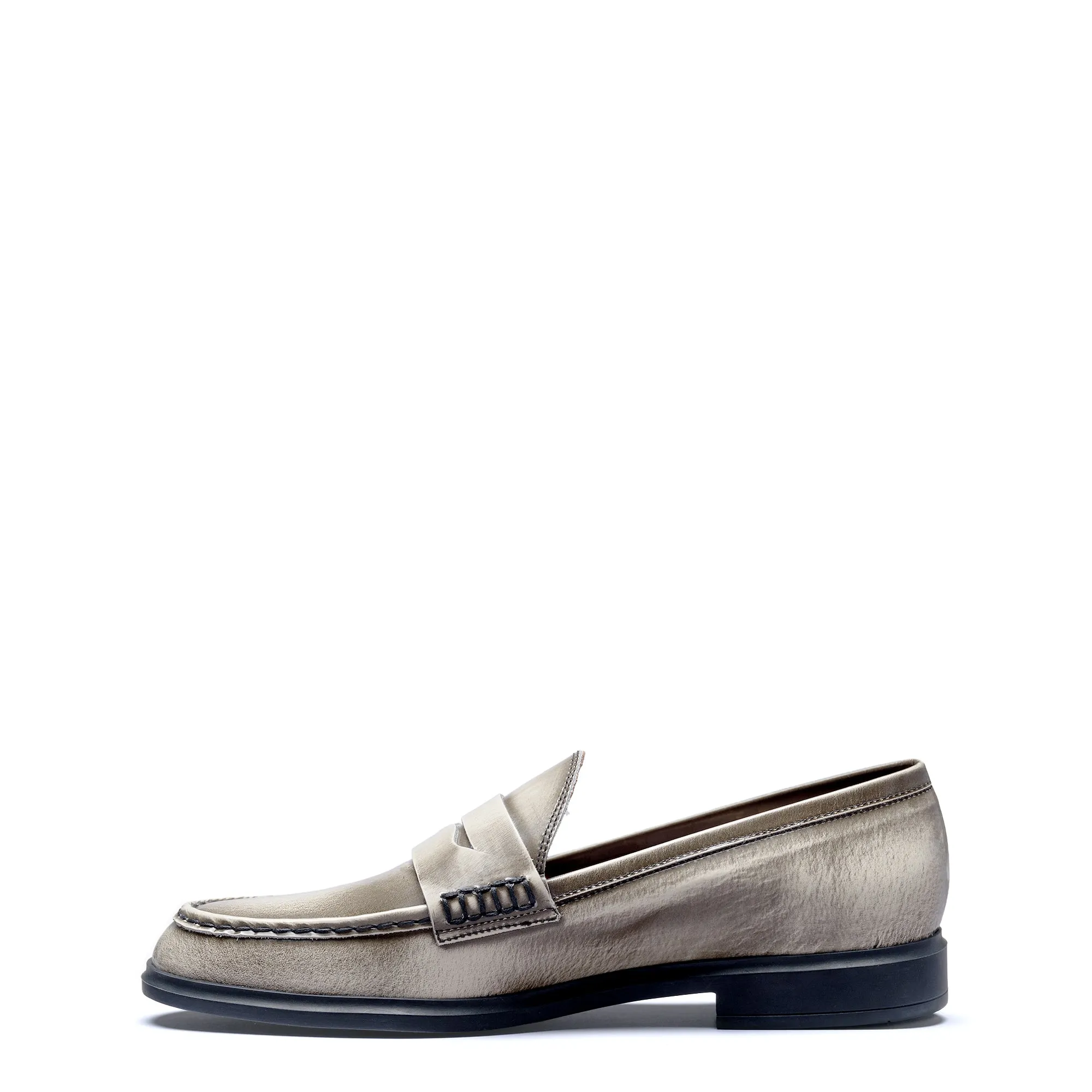 Vendôme Blandine cream spazzolato leather loafers