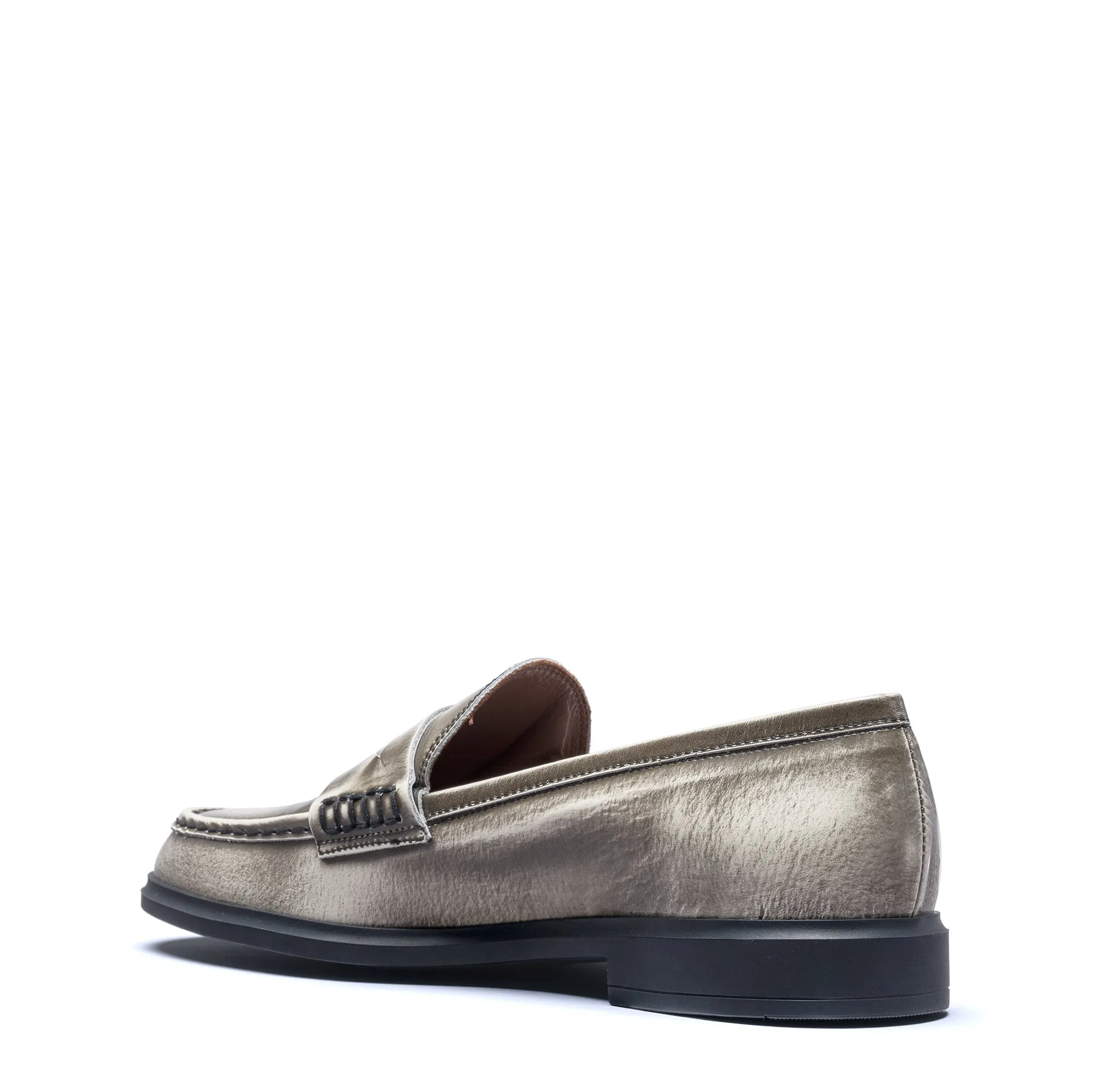 Vendôme Blandine cream spazzolato leather loafers