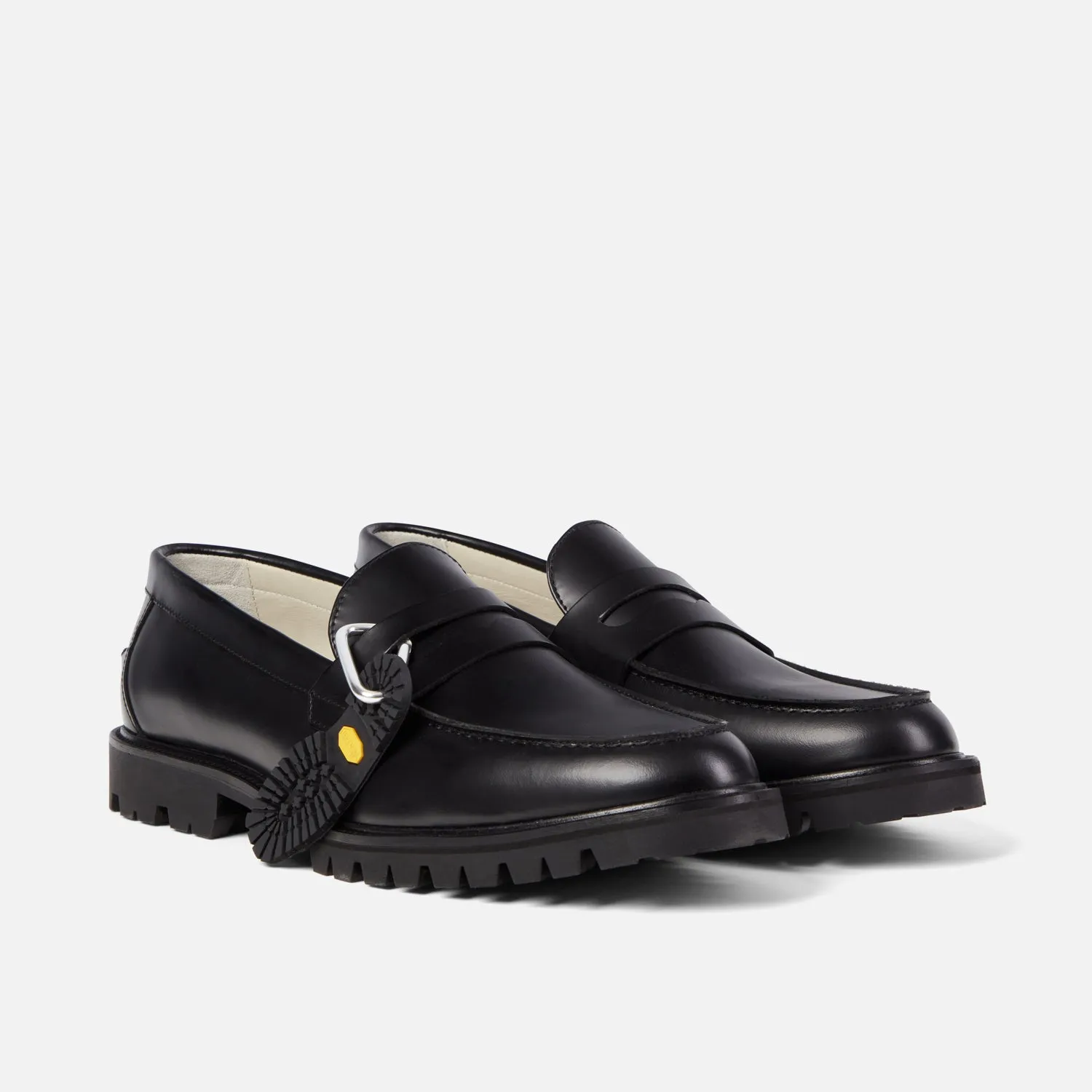 Vibram Black Carrarmato Lug Loafer - Men's