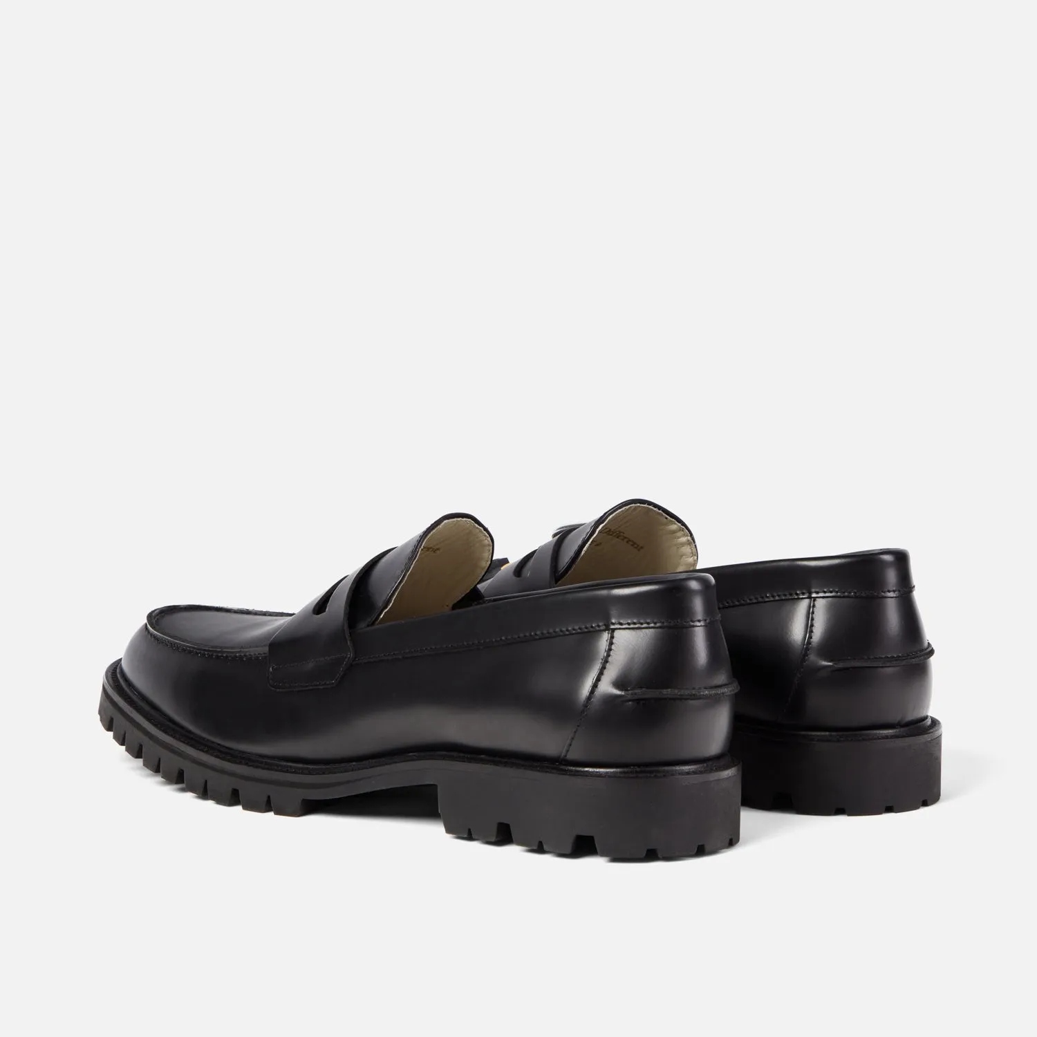 Vibram Black Carrarmato Lug Loafer - Men's