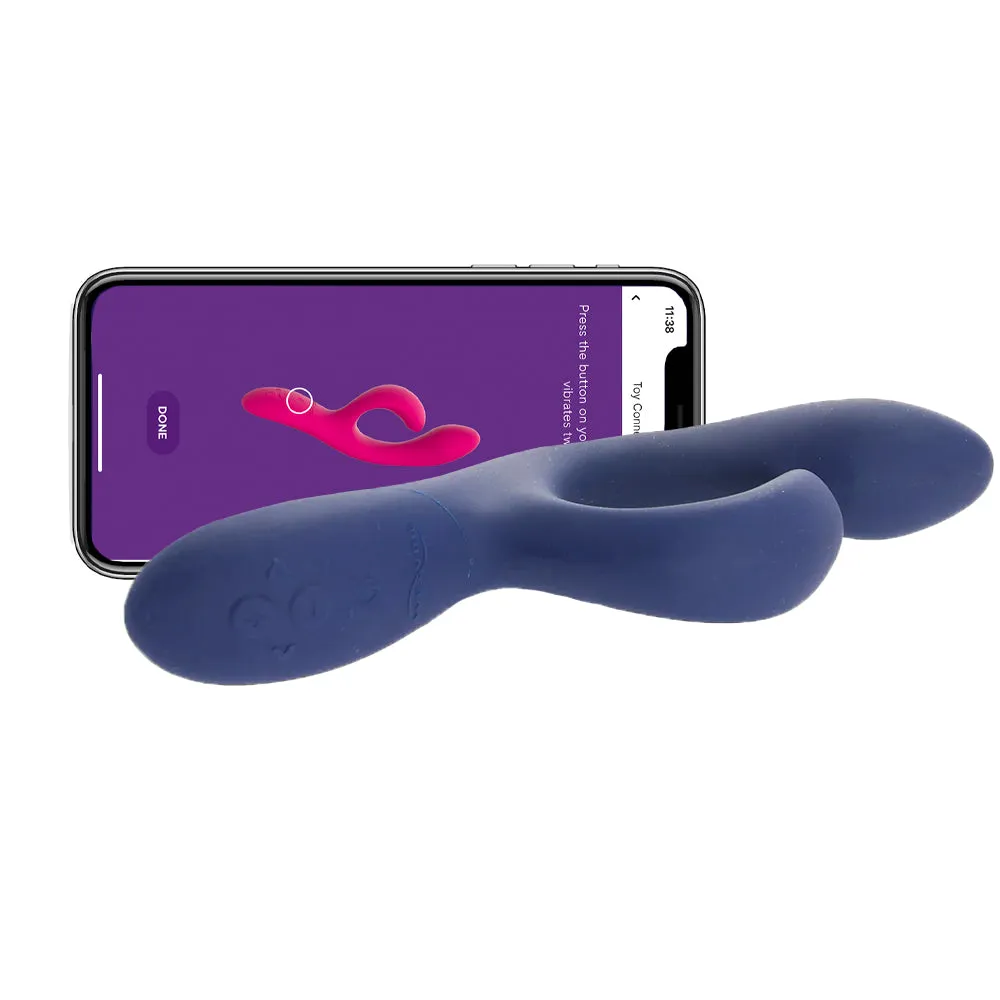 We-Vibe Nova 2 Rechargeable Flexible Silicone Rabbit Vibrator Midnight Blue