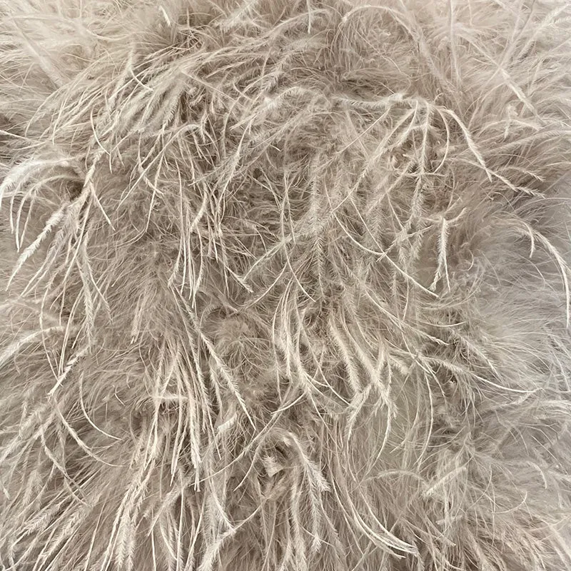 Women Gilet Genuine Ostrich Feather Fur Long Vest