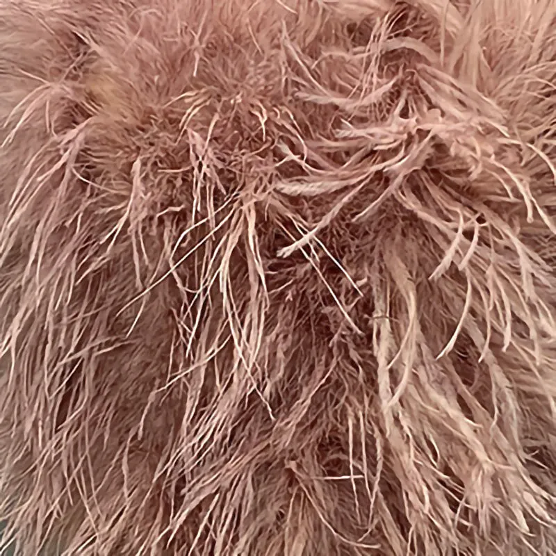 Women Gilet Genuine Ostrich Feather Fur Long Vest