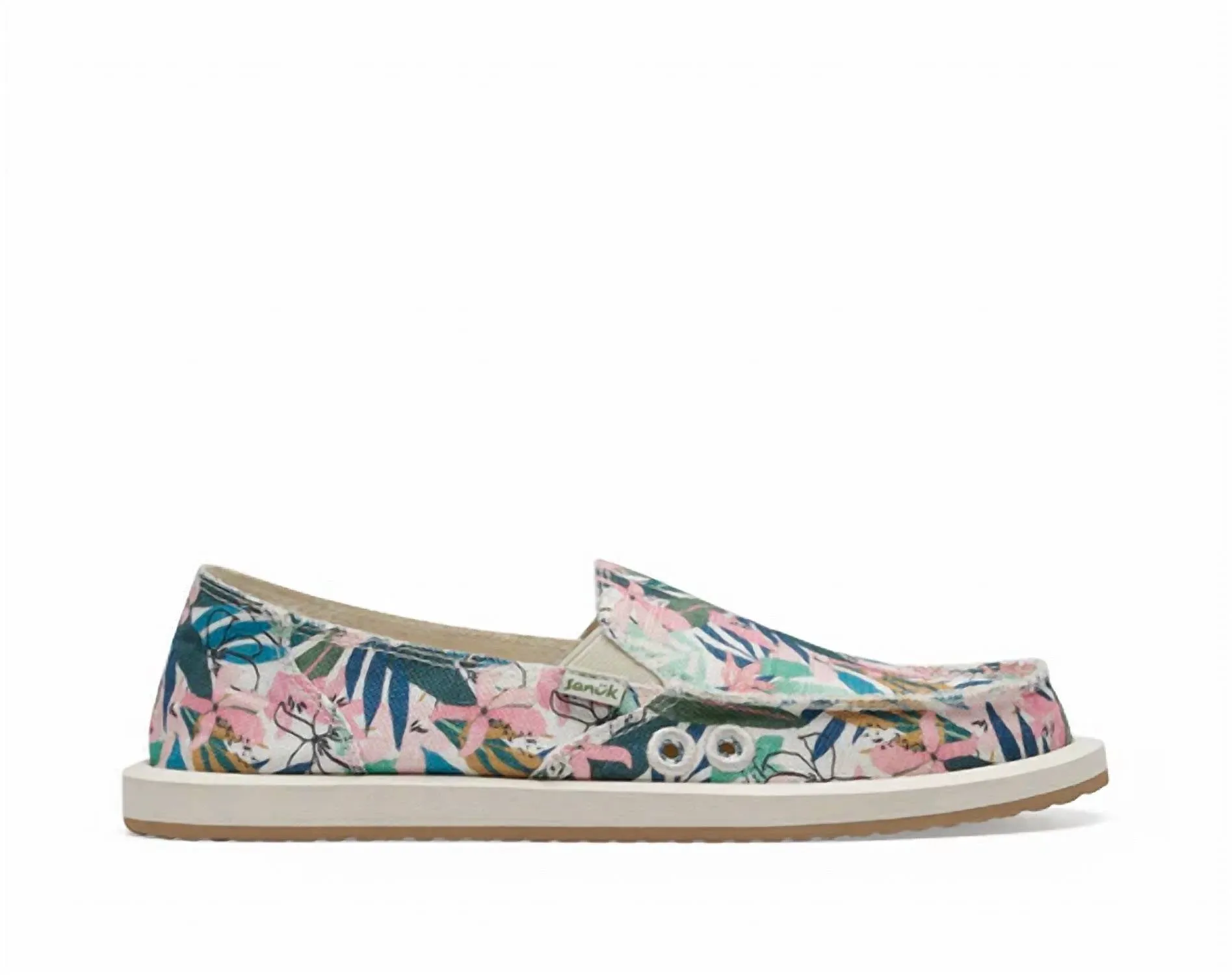 Women's Donna Slip On In Tropical Pink/green