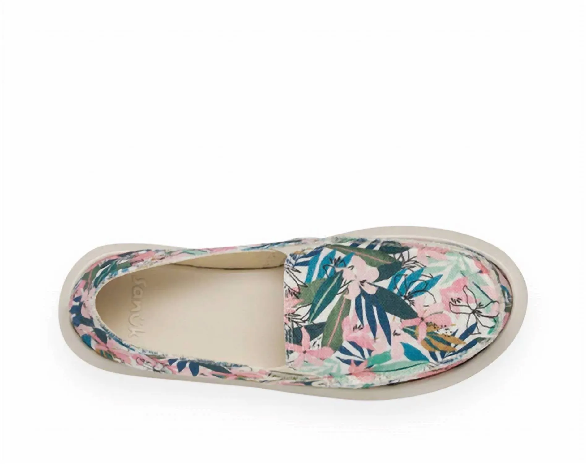 Women's Donna Slip On In Tropical Pink/green