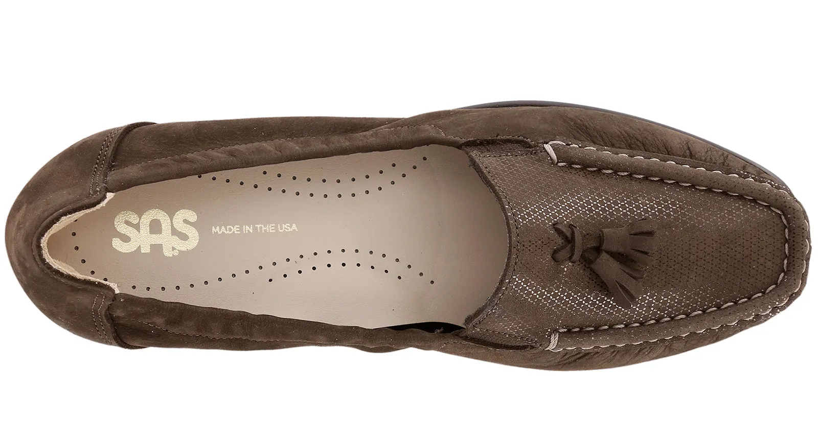 Women's Hope Slip On Loafer in Brown Turf