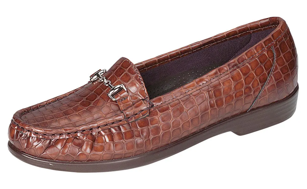 Women's Metro Slip On Loafer in Cognac Croc