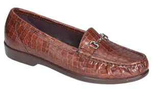 Women's Metro Slip On Loafer in Cognac Croc