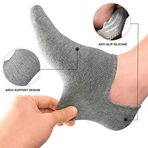 Women's Non-Slip No Show Socks (4/8 Pairs)