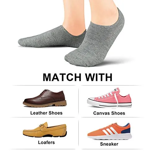 Women's Non-Slip No Show Socks (4/8 Pairs)