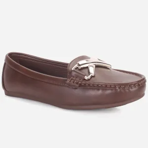 Womens "ISABEL" Flat Comfy Slide In Moccasins