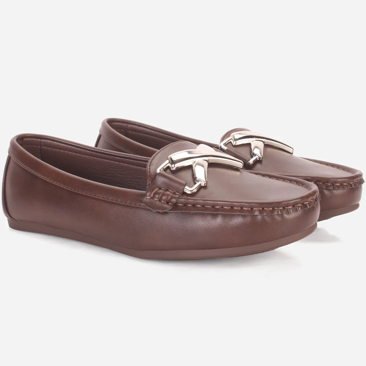 Womens "ISABEL" Flat Comfy Slide In Moccasins