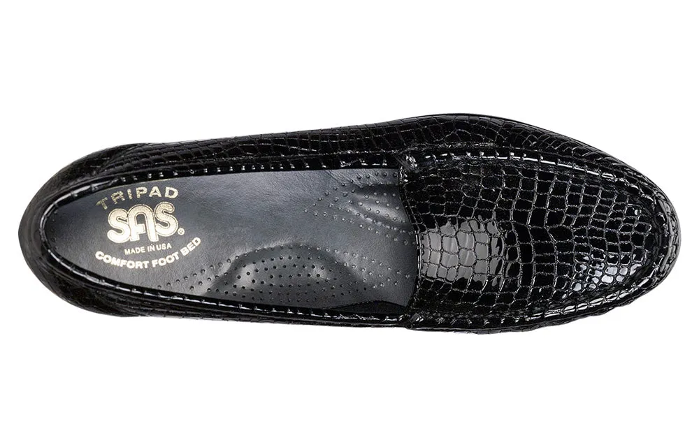 Women's Simplify Slip On Loafer in Black Croc