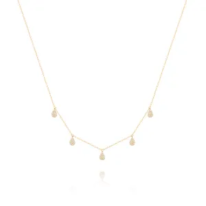 Yellow Teardrop Necklace